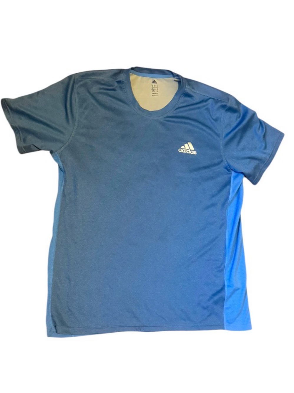 adidas Blue Athletic Shirt with Light Blue Panels